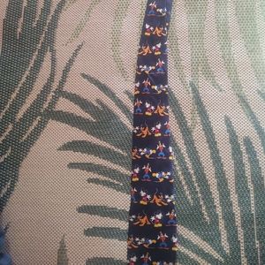 Mickey Unlimited Men's Tie 100% Silk Hand Made Disney Mickey Mouse BLUE
